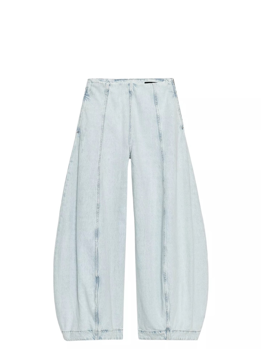 Zara Light Blue Wide Leg Flare Jeans